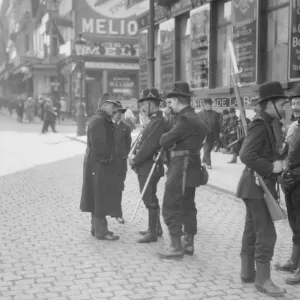 Members of the Belgian Civil Guard seen here on patrol in the streets of Brussels