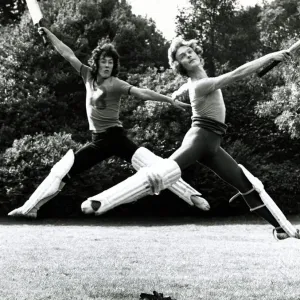 Members of the festival ballet company practising for a cricket game at Eltham, London Members of the festival ballet company practising for a cricket game at Eltham, London