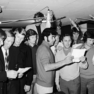 Members of Lancashire C. C. C making a pop record. c. 1975