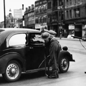 Members of the Reading Home Guard asking to see a motorists identity cards whilst taking Members of the Reading Home Guard asking to see a motorists identity cards whilst taking