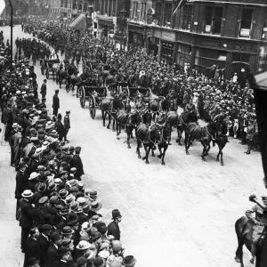 Members of the Royal Artillery along with members of British