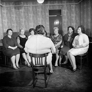 Members of the Southampton "Fat Ladies Club"gather for their weekly meeting