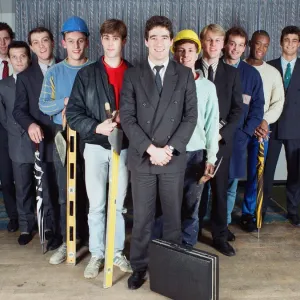 Members of Sutton United football club dressed in their everyday work clothes
