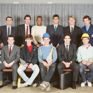 Members of Sutton United football club dressed in their everyday work clothes
