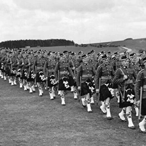 Members of the The Argyle & Sutherland Highlanders seen here parading at Dover College