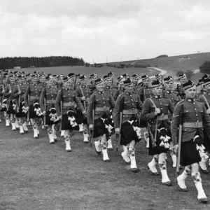Highlanders Parade at Dover College Print, 4th June 1935 Highlanders Parade at Dover College Print, 4th June 1935