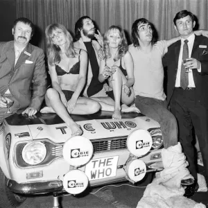 Members of The Who rock group Keith Moon and Pete Townshend show off the £ Members of The Who rock group Keith Moon and Pete Townshend show off the £
