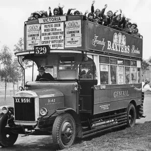 1920s London Bus on Parade Print