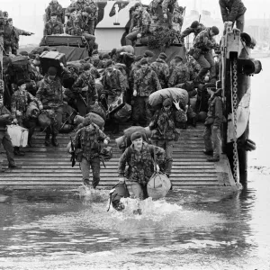 The men of the 29th Marine Commando Royal Artillery return from the Falklands