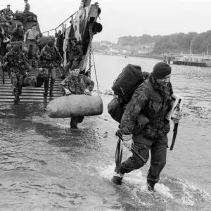 The men of the 29th Marine Commando Royal Artillery return from the Falklands