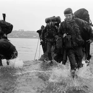 The men of the 29th Marine Commando Royal Artillery return from the Falklands