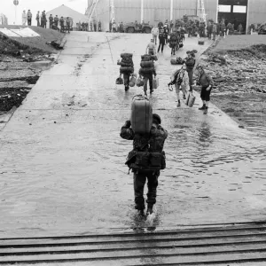 The men of the 29th Marine Commando Royal Artillery return from the Falklands