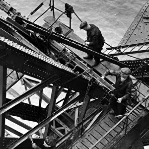 The men of the bridge. Painting the Forth Bridge is a long and complex task