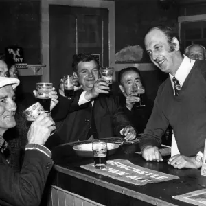 Men Drinking at the Ewington Hotel, Stoneyburn, 1974 Print