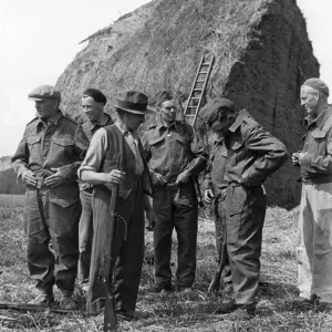 Print of Men in Local Defence Volunteer Uniforms, May 1940