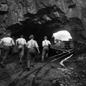 Men in a Quarry Tunnel Print, 1923 Men in a Quarry Tunnel Print, 1923