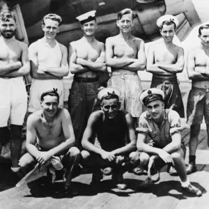 Men of Swansea and Llanelly areas serving in a British carrier in the Far East Men of Swansea and Llanelly areas serving in a British carrier in the Far East