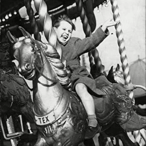 Merry go round, Hull Fair. 1955