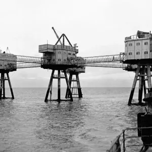 Mersey Defence Sea Forts Print - General View, November 1944 Mersey Defence Sea Forts Print - General View, November 1944