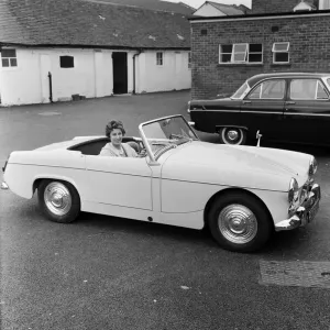 A MG Midget, learners test. May 1962 A MG Midget, learners test. May 1962
