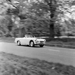 A MG Midget, learners test. May 1962 A MG Midget, learners test. May 1962