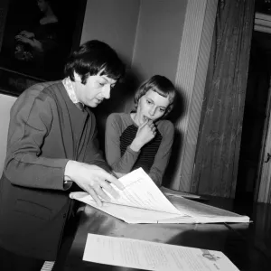 Mia Farrow and Andre Previn Print, 1971 London Music Club Photo