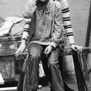 Black and white print of Mia Farrow in Peter Pan