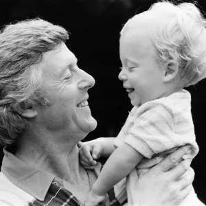 Michael Aspel pictured at home with his family. September 1982
