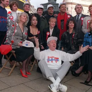 Michael Aspel TV Presenter hosts Telethon 1990 with other celebrities Michael Aspel TV Presenter hosts Telethon 1990 with other celebrities