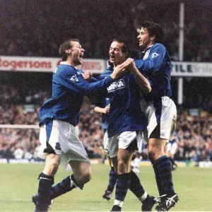 Everton's Michael Branch Celebrates Goal Print 1997 Everton's Michael Branch Celebrates Goal Print 1997