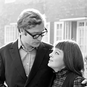 Michael Caine with actress Anna Calder-Marshall. 21st October 1968