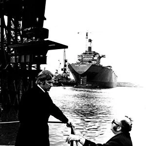 Michael Caine in a scene from the film Get Carter. Hebburn-Wallsend ferry landing
