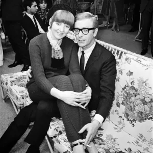 Michael Caine, who stars in the film Alfie poses with Cilla Black