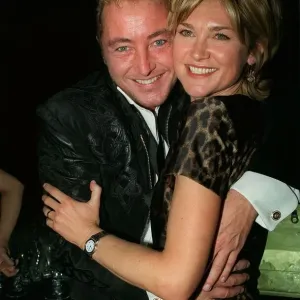 Michael Flatley Dancer March 98 With arms round tv prsenter Anthea Turner Michael Flatley Dancer March 98 With arms round tv prsenter Anthea Turner
