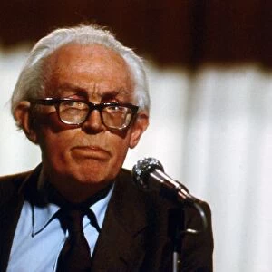 Michael Foot leader of the Labour Party seen here making a speech in the run up to