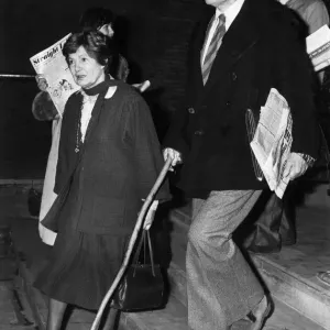 Michael Foot and wife Jill Craigie at Labour party conference in Wembley - January 1981