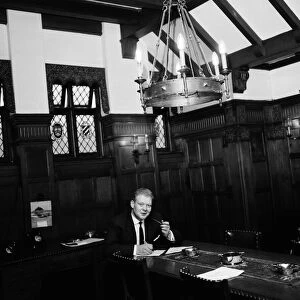 Michael Gliksten in the gothic splendour of the oak-panelled boardroom at the Valley