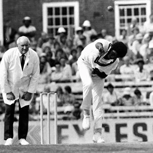 Michael Holding bowling at the Oval 1976 England v West Indies