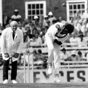 Michael Holding bowling at the Oval 1976 England v West Indies