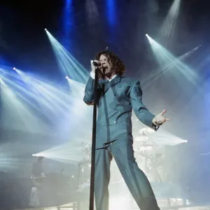 Michael Hutchence lead singer of INXS, pictured in concert - X Factor World Tour - Michael Hutchence lead singer of INXS, pictured in concert - X Factor World Tour -