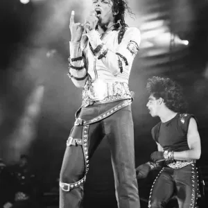 Michael Jackson, Bad Tour 1988, concert at Aintree Racecourse, Aintree, Merseyside Michael Jackson, Bad Tour 1988, concert at Aintree Racecourse, Aintree, Merseyside