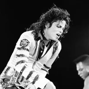 Michael Jackson, Bad Tour 1988, concert at Aintree Racecourse, Aintree, Merseyside Michael Jackson, Bad Tour 1988, concert at Aintree Racecourse, Aintree, Merseyside