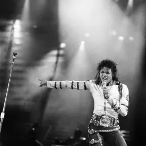 Michael Jackson, Bad Tour 1988, concert at Aintree Racecourse, Aintree, Merseyside Michael Jackson, Bad Tour 1988, concert at Aintree Racecourse, Aintree, Merseyside