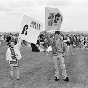 Michael Jackson, Bad Tour 1988, concert at Aintree Racecourse, Aintree, Merseyside Michael Jackson, Bad Tour 1988, concert at Aintree Racecourse, Aintree, Merseyside