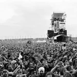 Michael Jackson, Bad Tour 1988, concert at Aintree Racecourse, Aintree, Merseyside Michael Jackson, Bad Tour 1988, concert at Aintree Racecourse, Aintree, Merseyside