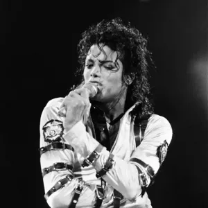 Michael Jackson, Bad Tour 1988, concert at Aintree Racecourse, Aintree, Merseyside Michael Jackson, Bad Tour 1988, concert at Aintree Racecourse, Aintree, Merseyside