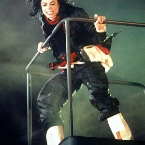 Michael Jackson performing at the 1996 Brit Awards. 20th February 1996