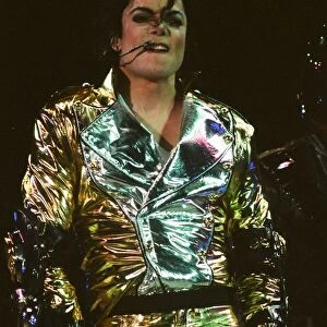 Michael Jackson seen here on stage in Prague. 8th September 1996
