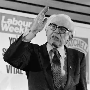 Michael Labour Party Leader Michael Foot seen here talking at the London College of Michael Labour Party Leader Michael Foot seen here talking at the London College of