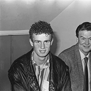 Michael O Neill seen here with his father Des, shortly after arriving in Newcastle